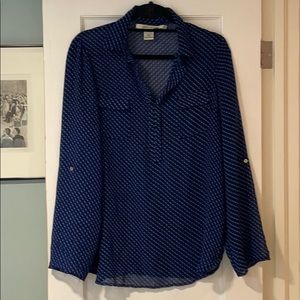 Blue breezy blouse